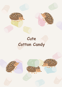 Hedgehog Fall in love cotton candy
