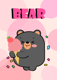 Chubby Black Bear Love Pnk Theme
