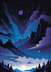 Moon in the dark night 45A5eF