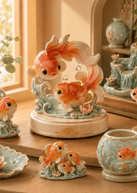 Auspicious_Glossy_Clay_Goldfish_Decor