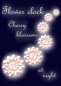 Flowar clock ~Cherry blossoms at night~