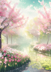 優美な春の風景の着せかえ(Spring-782)
