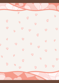 Pink Hearts02 on brown