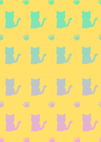 HAPPY GRADIENT CAT/YELLOW