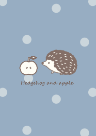 Hedgehog and apple *smoky blue* 2