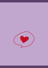 heart speech bubble on purple JP