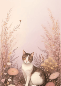 고양이와 꽃 7fyl3