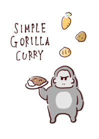 simple gorilla curry white blue.