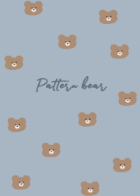 pattern bear (dustyblue)