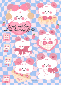 Pink ribbon with bunny fufu :)