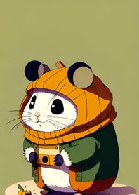 夜の月と星の猫 E39C3e