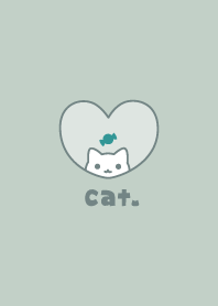 ねこアメ[くすみグリーン]