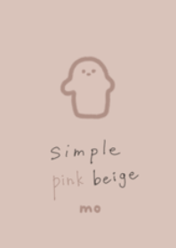 Simple cute pink beige mo