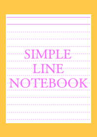 SIMPLE PINK LINE NOTEBOOKj-ORANGE