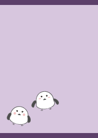 Long tailed tit in winter02 purple