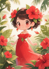 Goddess of the Red Hibiscus
