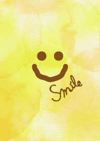 Smile - aquarelle yellow-