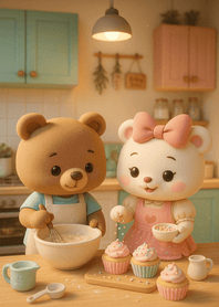 Sweet Cupcake Baking Moment