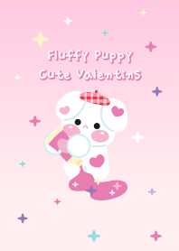 Fluffy Puppy Cute Valentines