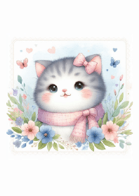 Love of Flowers and Kitty