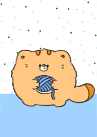 Cat on Snow town