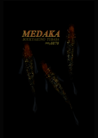 Medaka with beautiful red glitter.