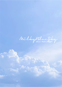 Milky blue sky