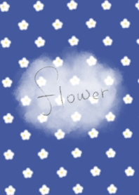 navy&white flower theme