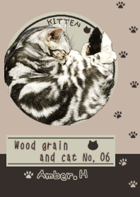 Wood grain and cat No.6