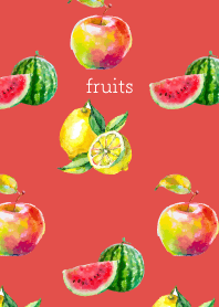fruits  fruits fruits on red