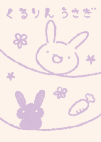 kururin usagi dull color purple