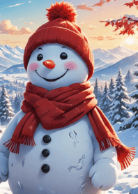 HAPPY SNOWMAN-RED2