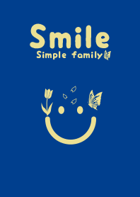 Smile & Tulip Ink blue