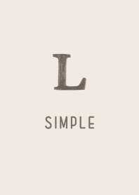 simple initials L beige