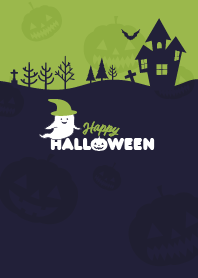Happy Halloween / Green x Navy