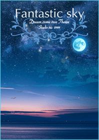 Fantastic full moon and starry sky_3