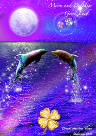 Good Luck Moon and Dolphin