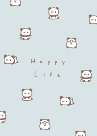 Small Panda pattern-light blue beige.