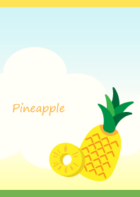 Summer Pineapple on yellow