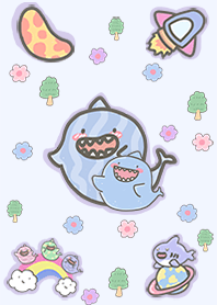 pastel shark mini farm