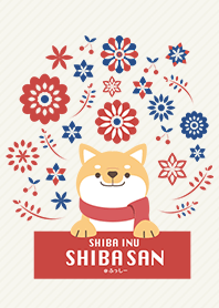 SHIBAINU SHIBA SAN -ネイビーレッド-