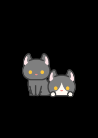 Black Curl Cat*darkmode*short-haired*