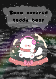Snow covered teddy bear1