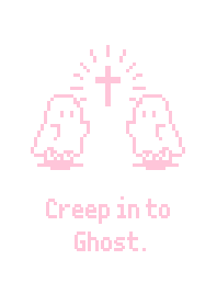 Sheet Ghost Creep in Ghost - W & Pink 2