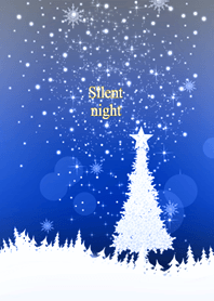 Silent night*White tree*with Navy Blue