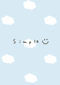 Sky blue and clouds.