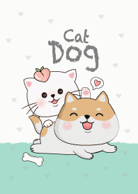 Cat and Dog (Green)