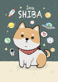 Shiba Inu Cute : Mid night green