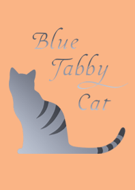 tabby cat 4 ( blue )