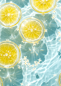 Floating Lemons & Petals 2